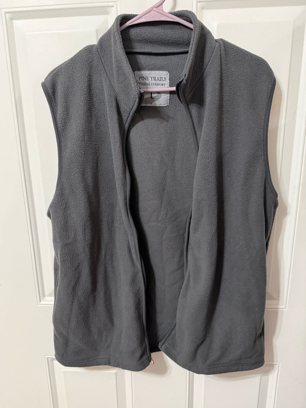 Pine Trails Gray Fleece Vest